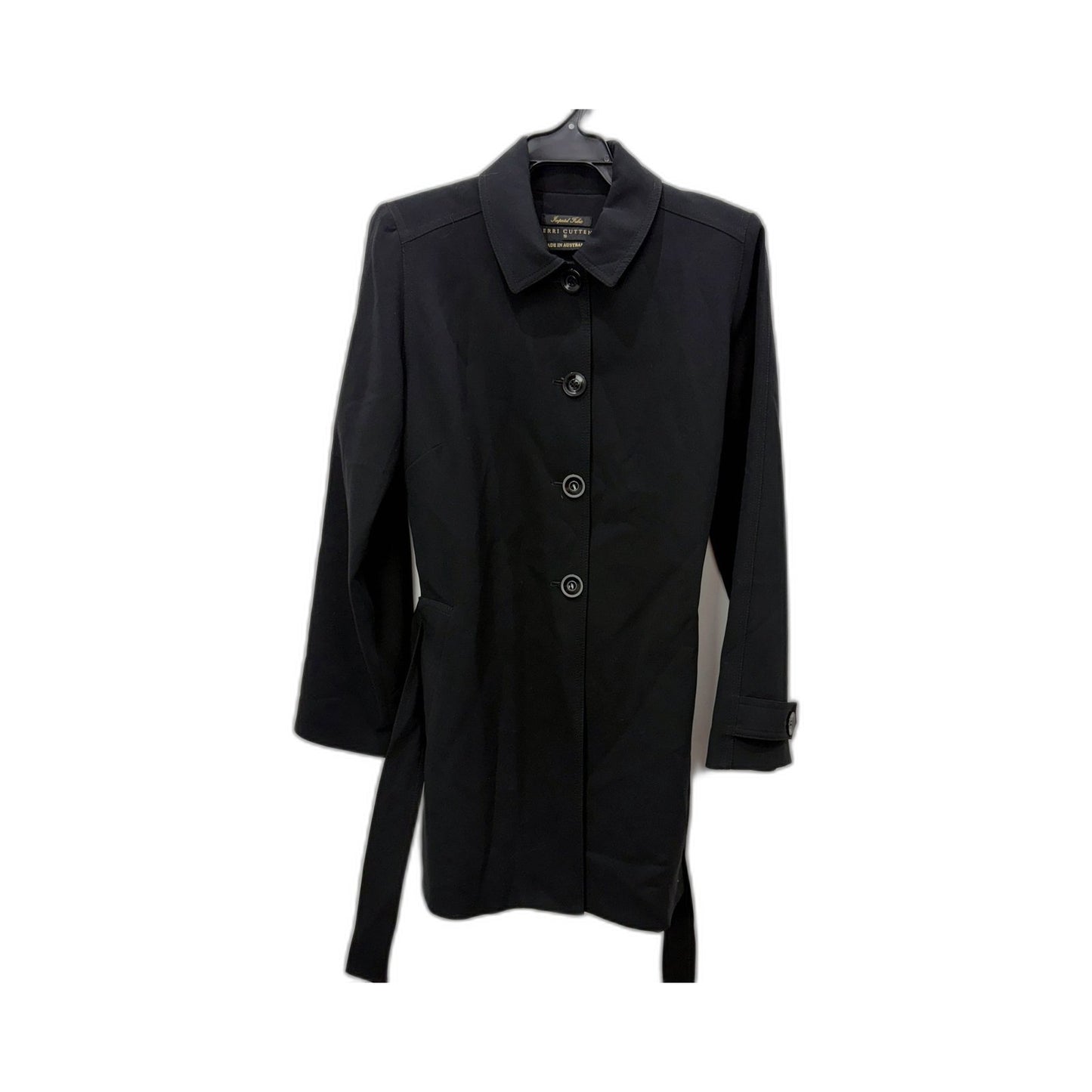 Perri Cutten Womens Tailored Coat in Black - Outerwear Size S