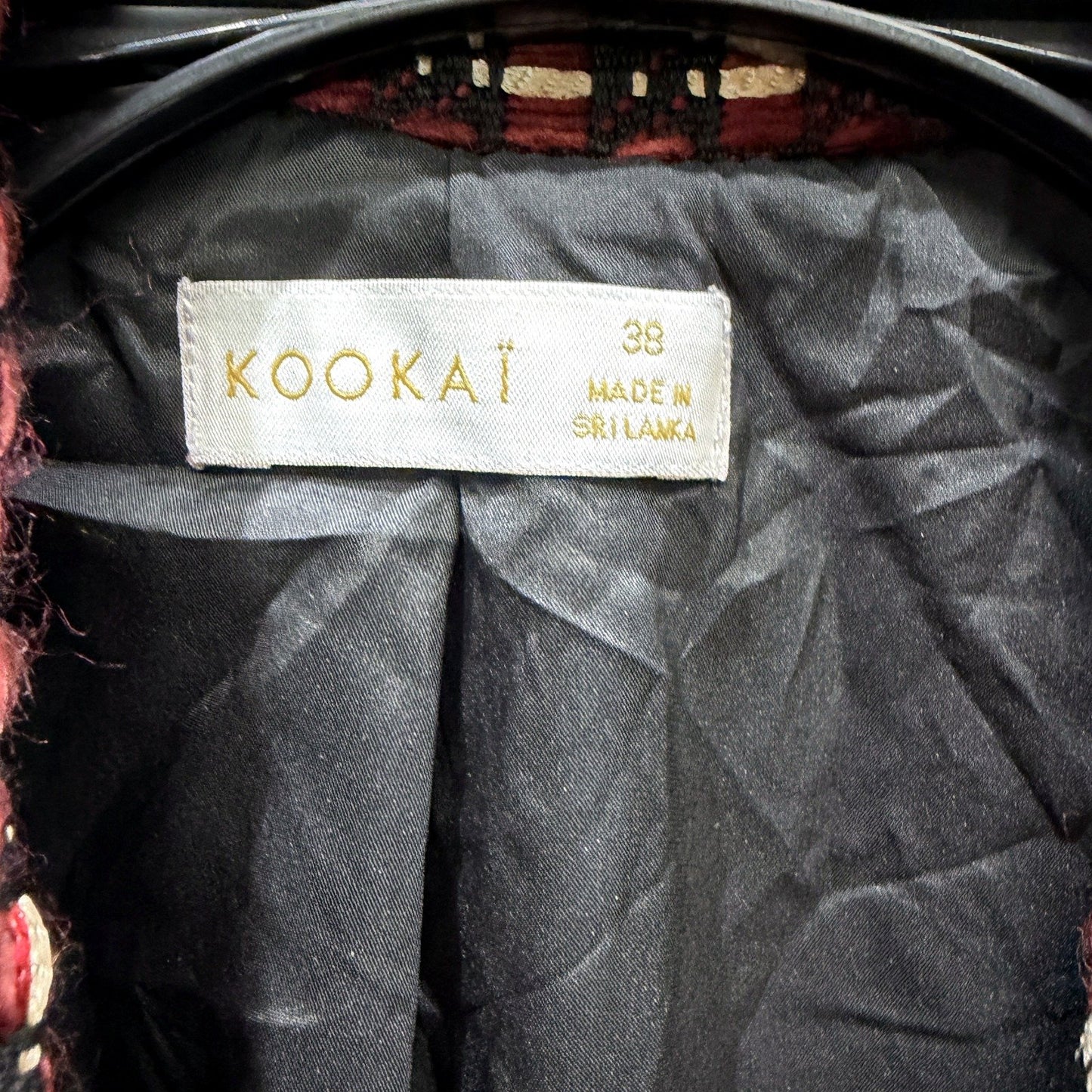 Kookai Womens Patterned Belted Jacket in Multi Color or - Size 38