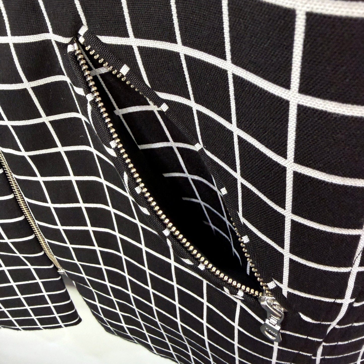 Pingpong Womens Checkered Black and White Cotton Jacket Size 10 NEW