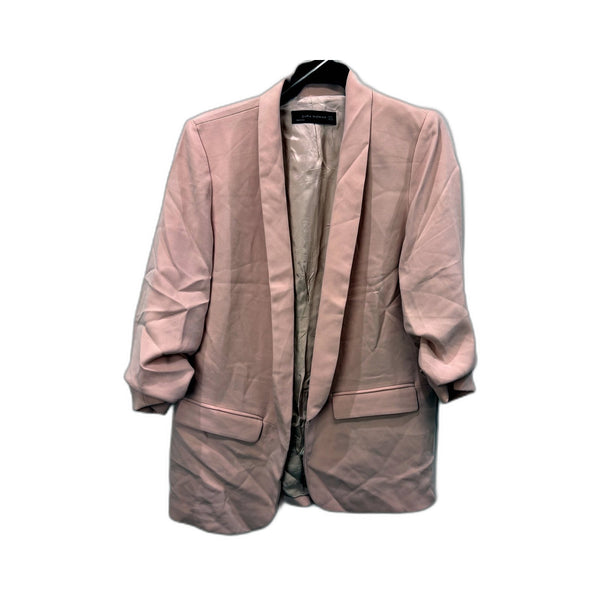 Zara Womens Dusty Rose Viscose Blazer - Casual Business Jacket, Size M