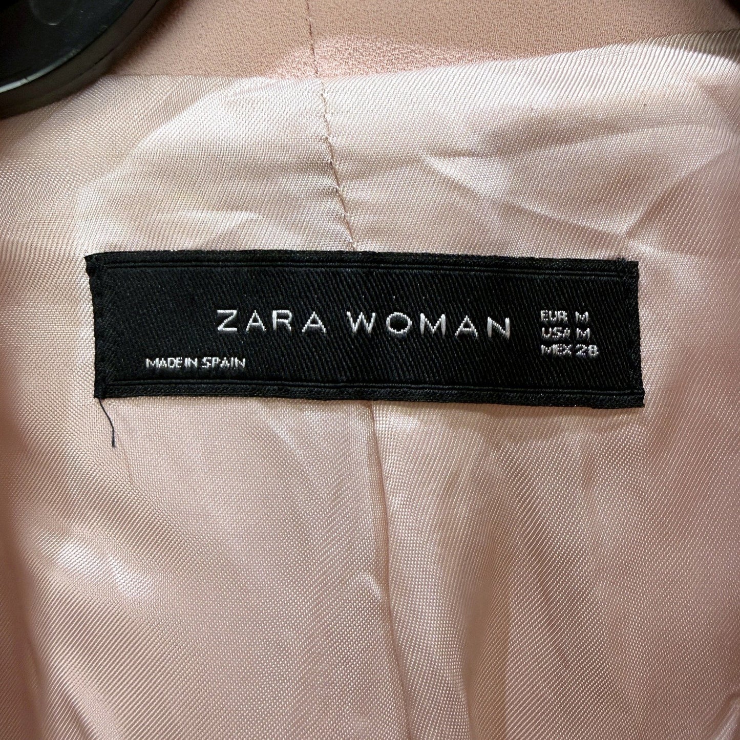 Zara Womens Dusty Rose Viscose Blazer - Casual Business Jacket, Size M