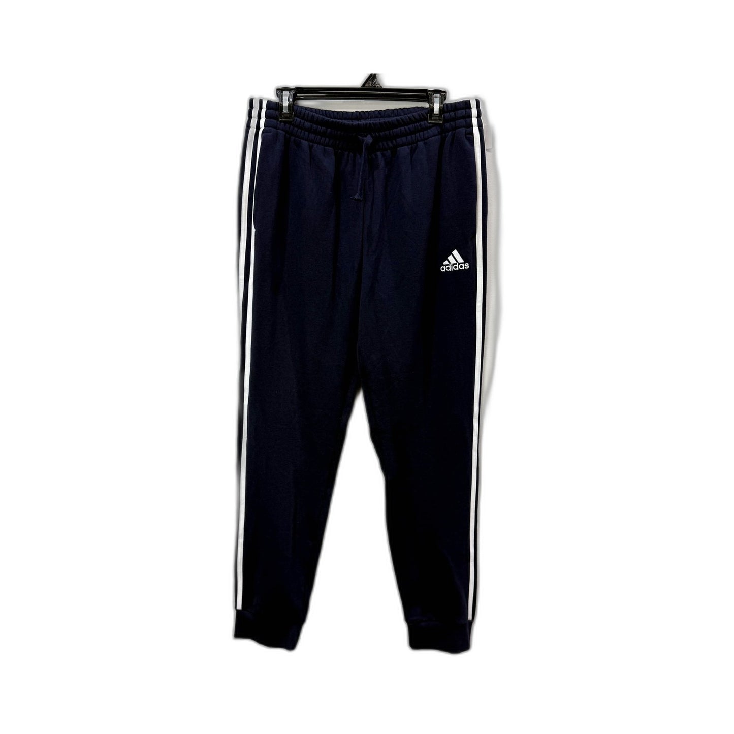 adidas Womens Navy Blue Drawstring Sweatpants with Pockets - Size L