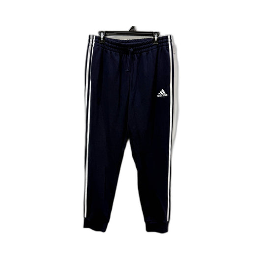 adidas Womens Navy Blue Drawstring Sweatpants with Pockets - Size L