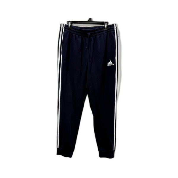 adidas Womens Navy Blue Drawstring Sweatpants with Pockets - Size L