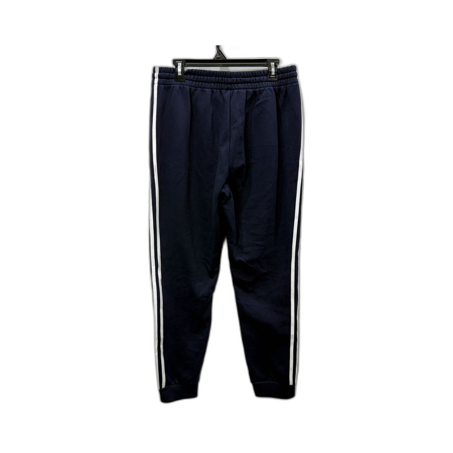 adidas Womens Navy Blue Drawstring Sweatpants with Pockets - Size L