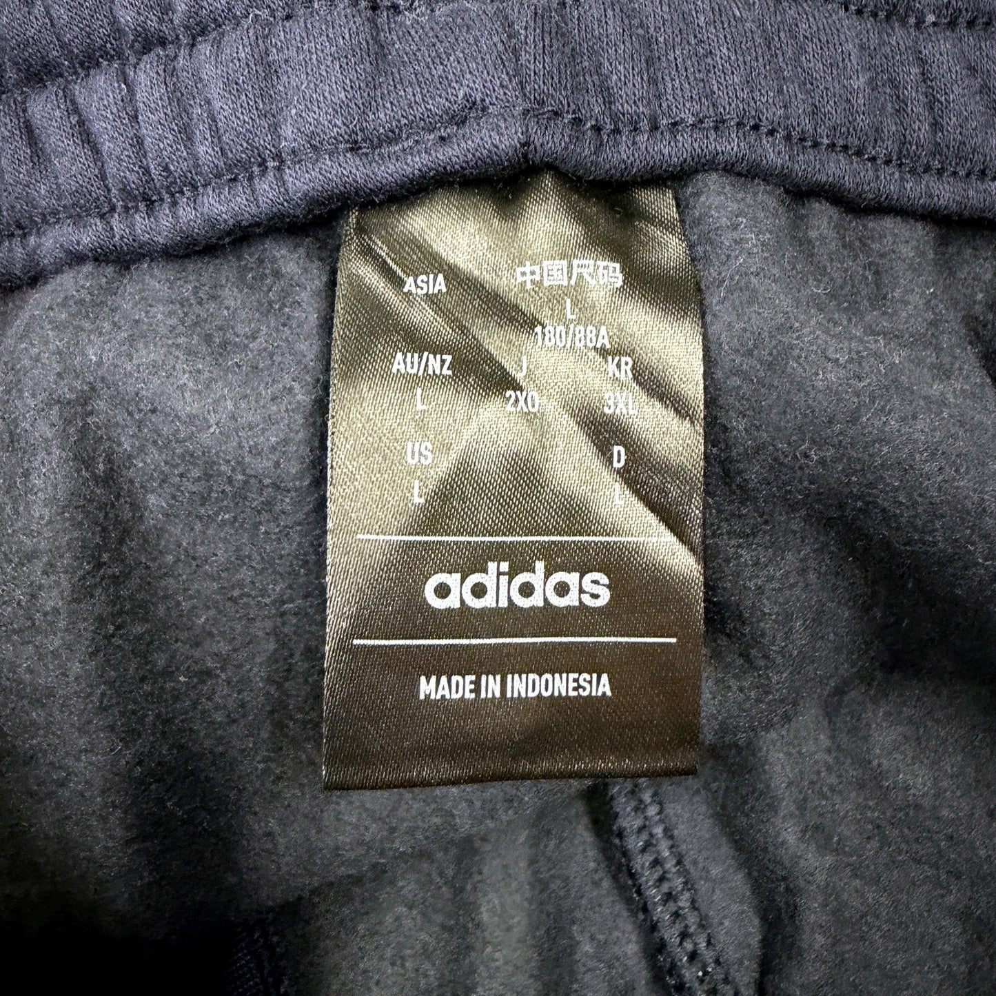 adidas Womens Navy Blue Drawstring Sweatpants with Pockets - Size L