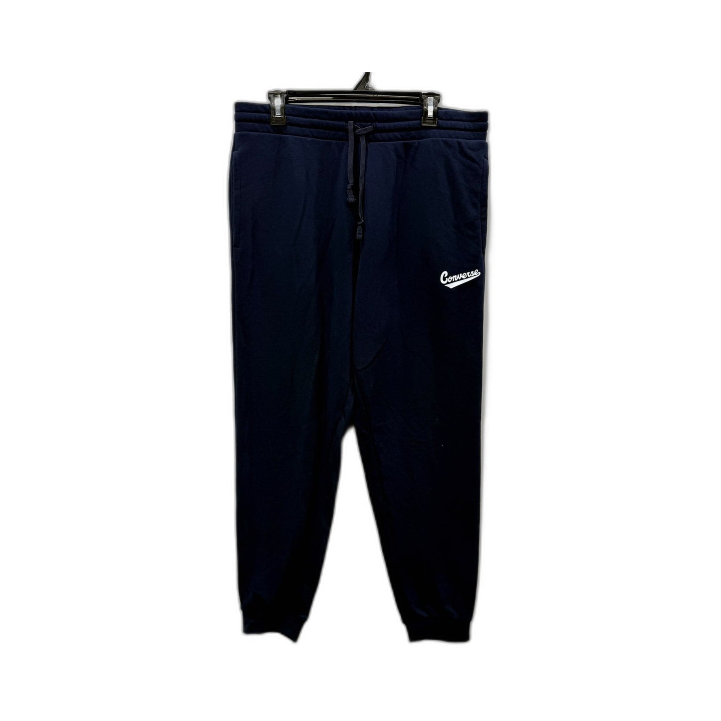 Converse Mens Navy Blue Sweatpants Drawstring Pockets Comfortable Casual Size L