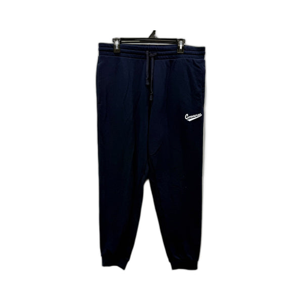 Converse Mens Navy Blue Sweatpants Drawstring Pockets Comfortable Casual Size L