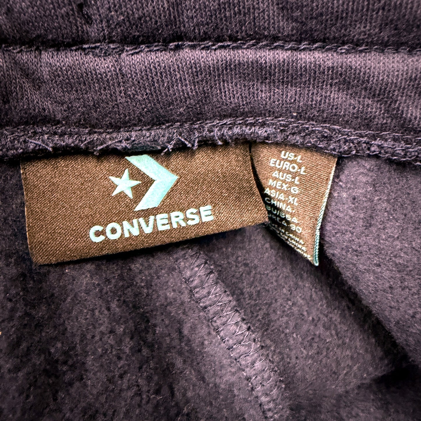 Converse Mens Navy Blue Sweatpants Drawstring Pockets Comfortable Casual Size L