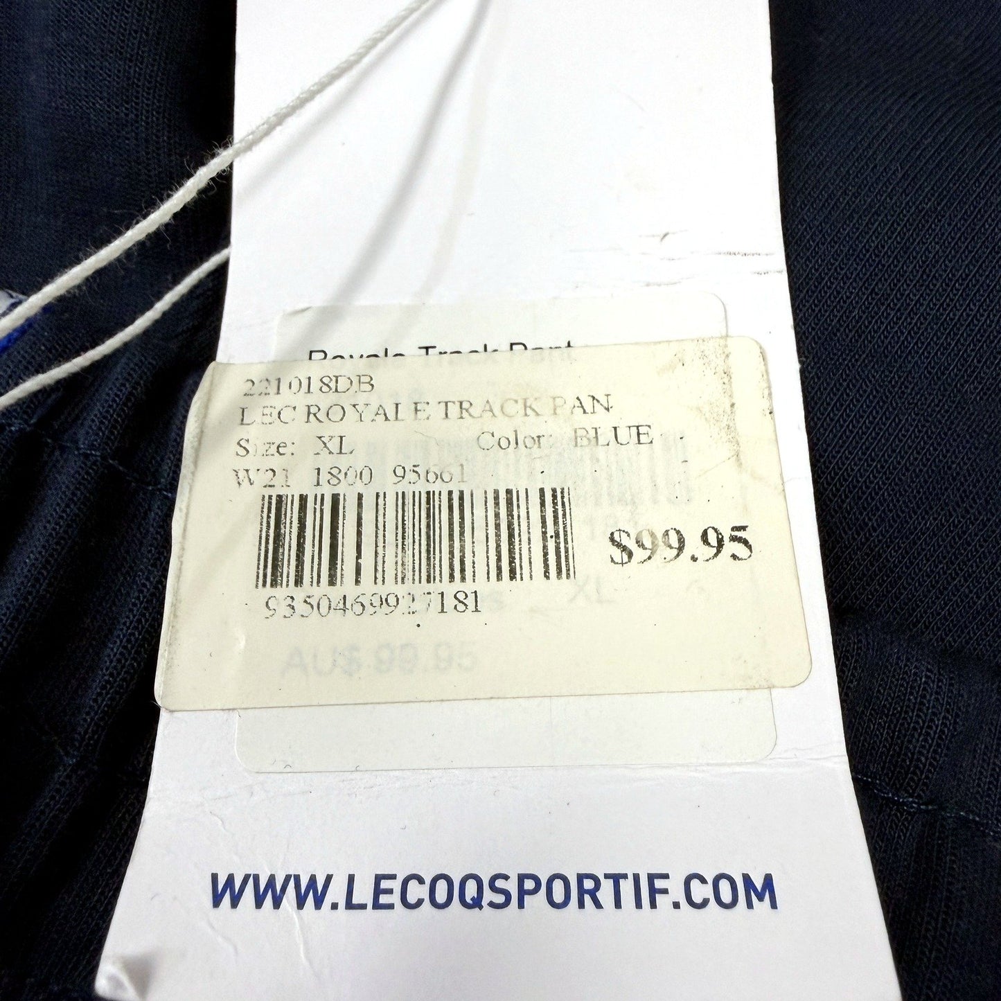 Le Coq Sportif Mens Track Pants Blue Relaxed Fit Athletic Lounge Joggers NEW