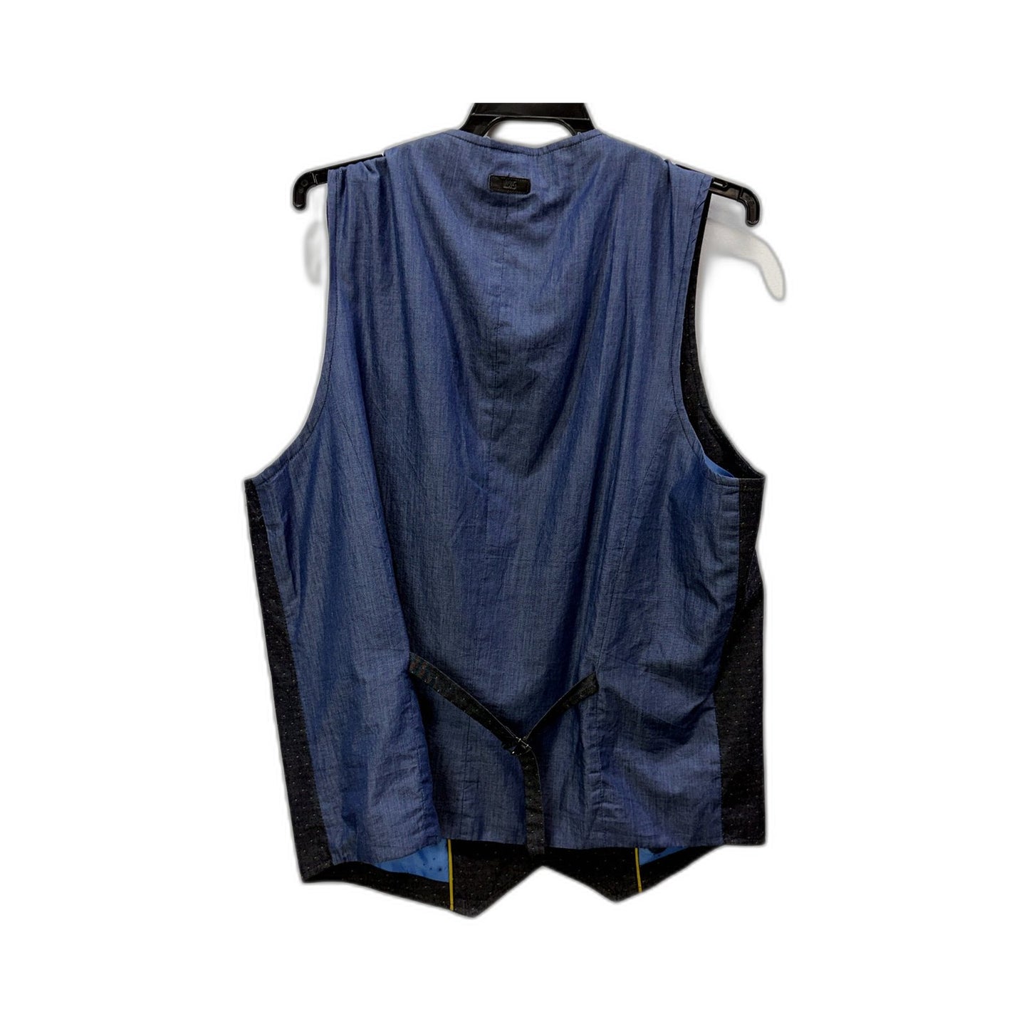 No Excess Mens Casual Denim Vest in Blue and Black, EU XL Size