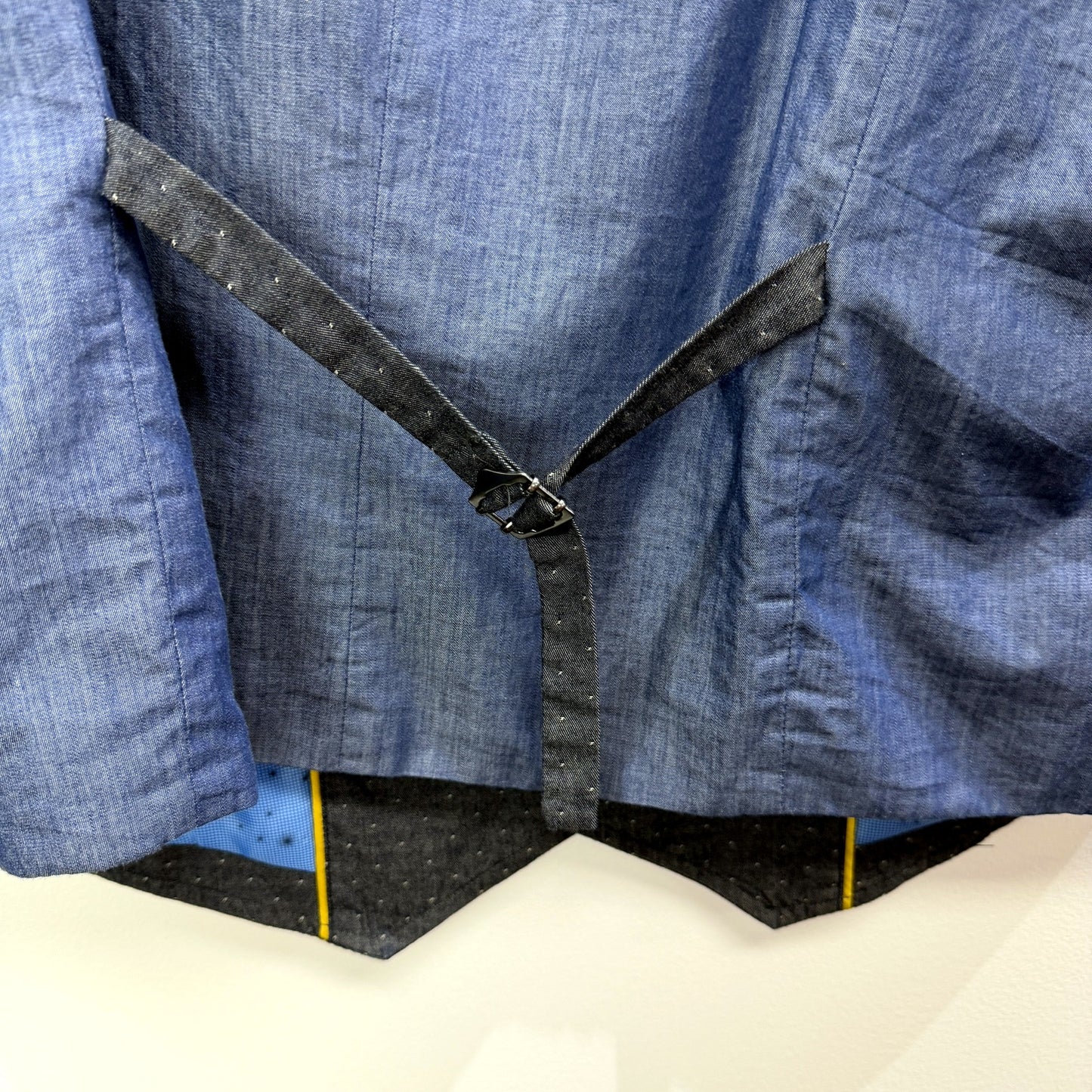 No Excess Mens Casual Denim Vest in Blue and Black, EU XL Size