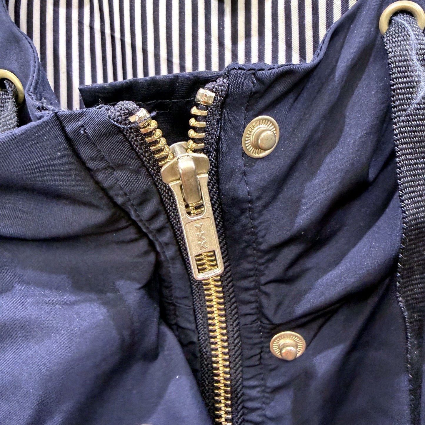French Connection Womens Navy Blue Hooded Jacket Size 8