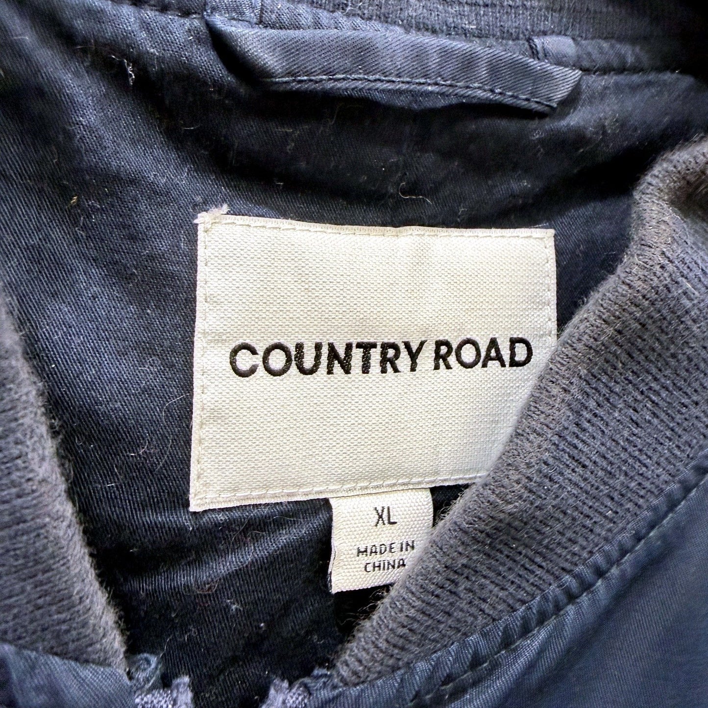 Country Road Mens Navy Bomber Jacket Lightweight Casual Outerwear Size XL