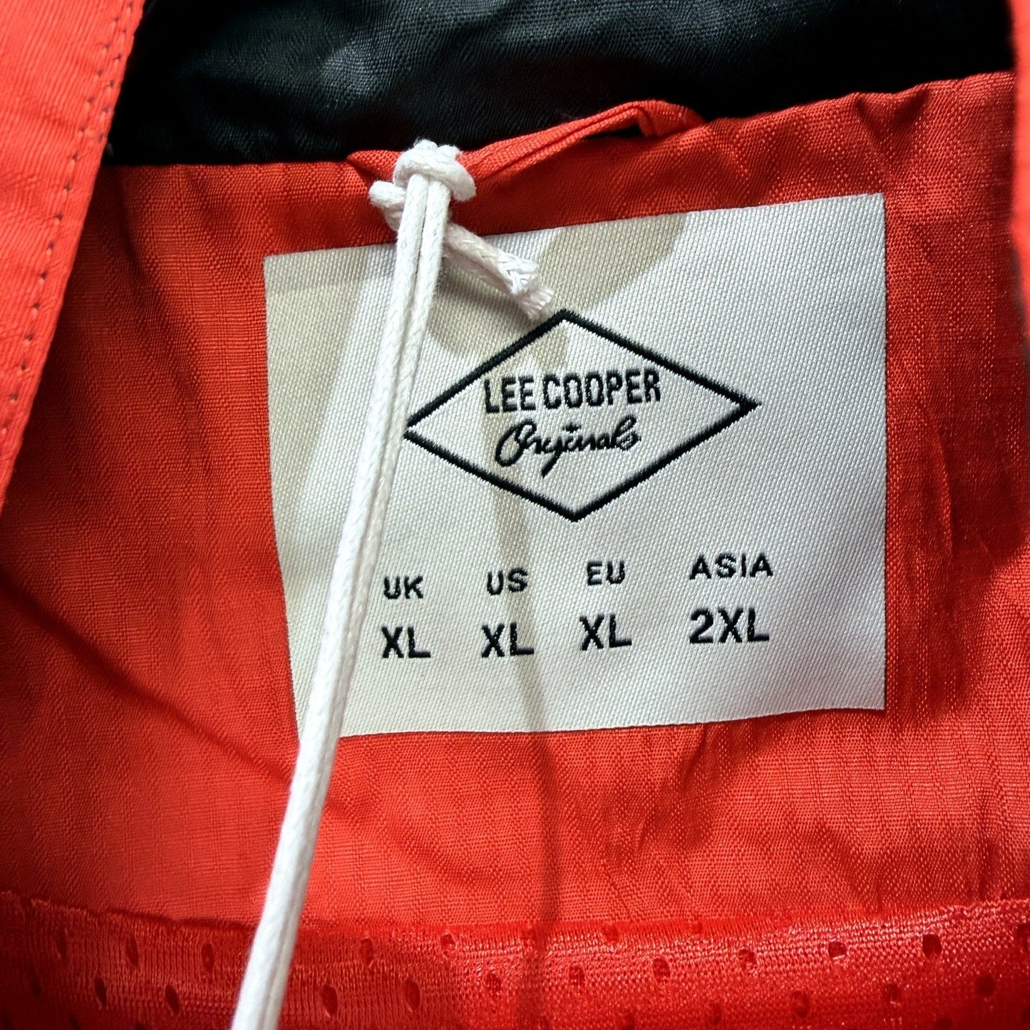 Lee Cooper Mens Lightweight Hooded Jacket in Red/Black, Size XL NEW