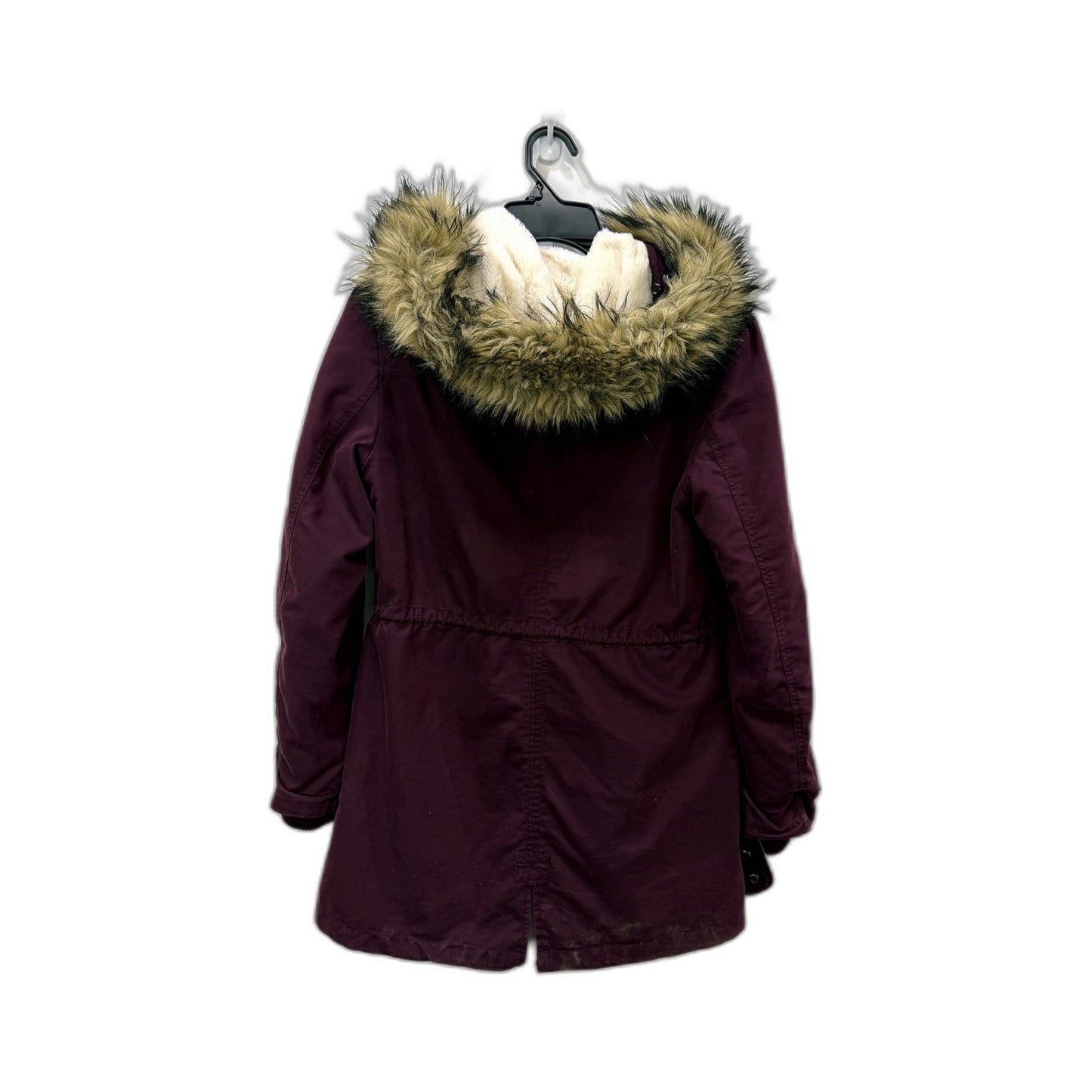 Forever New Womens Plum Faux Fur Lined Parka Jacket Warm Winter Coat Size 8