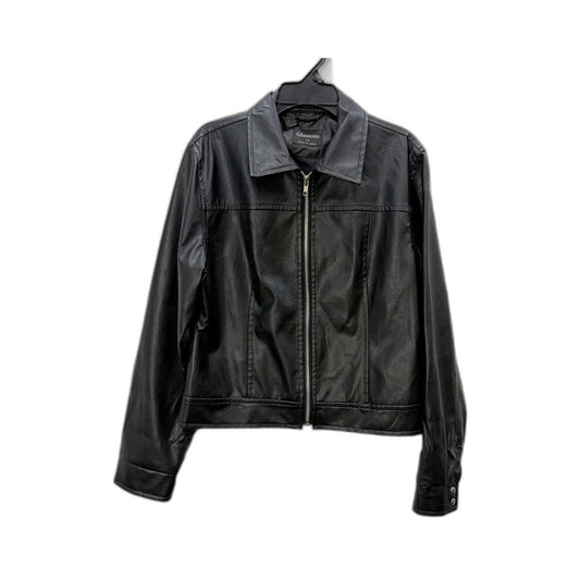 Glassons Womens Faux Leather Jacket in Black, Size 10 - Stylish Outerwear