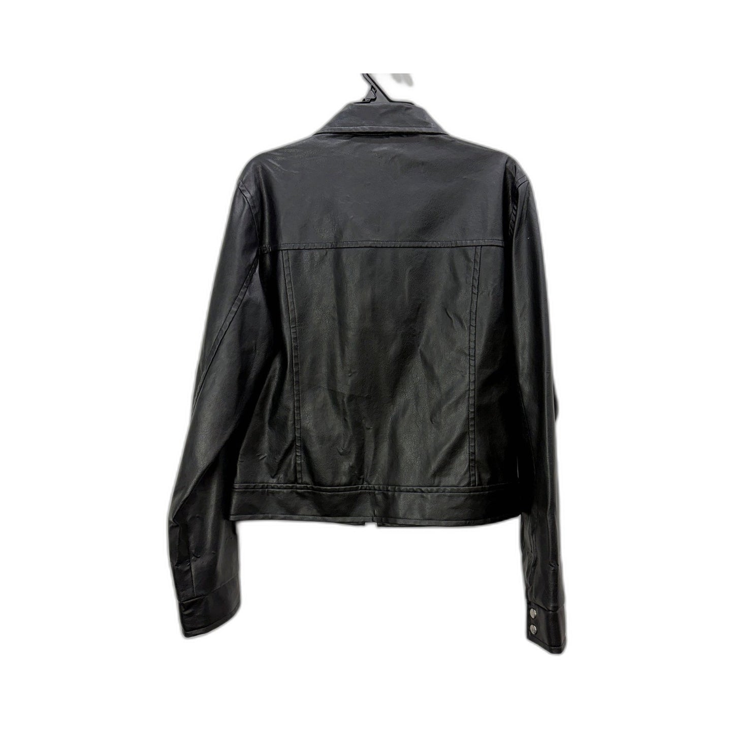 Glassons Womens Faux Leather Jacket in Black, Size 10 - Stylish Outerwear