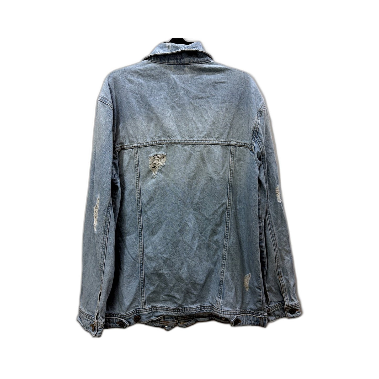 Denim Pimkie Mens Light Blue Distressed Jacket in Size M