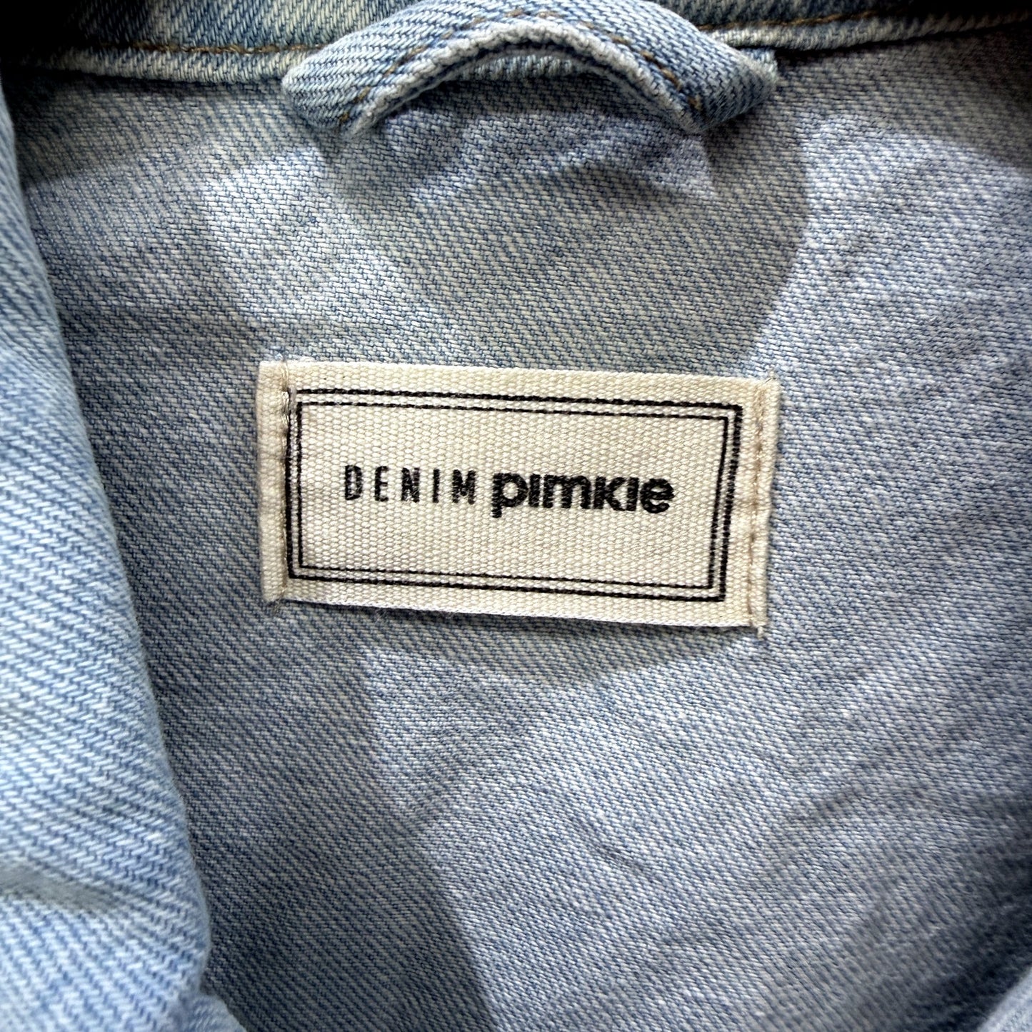 Denim Pimkie Mens Light Blue Distressed Jacket in Size M