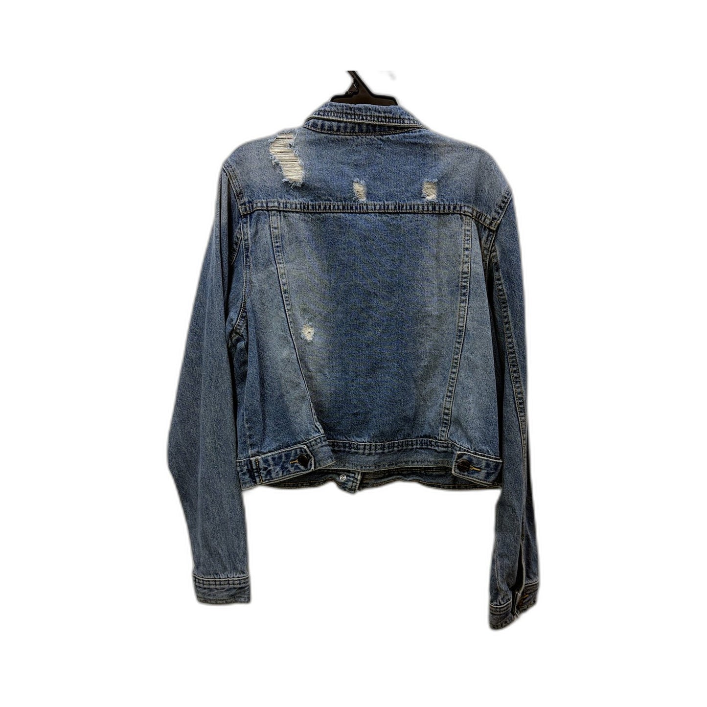 The 1964 Denim Company Womens Cropped Jacket in Blue, Size 16