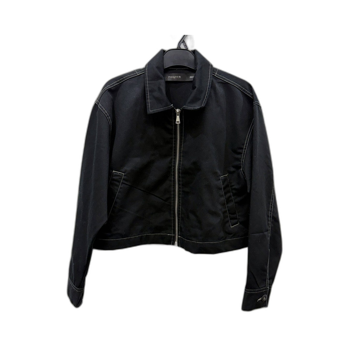 Insight Womens Cropped Lightweight Black Tweed Jacket Size S NEW