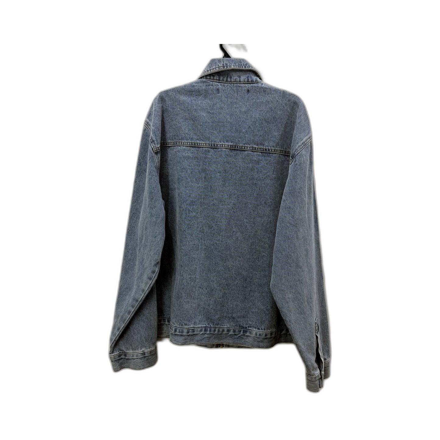 Insight Mens Halls Cropped Denim Harrington Jacket in Blue, Size S NEW