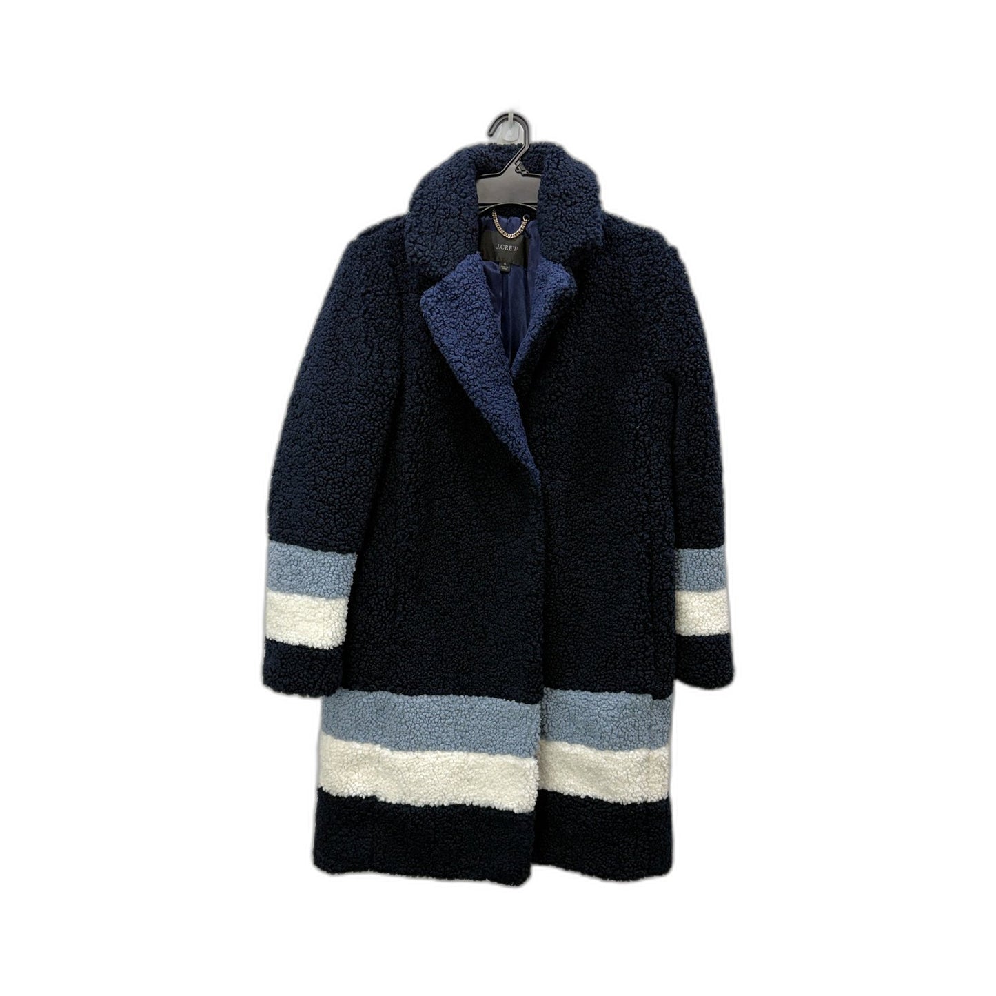 J.Crew Womens Teddy Sherpa Colourblock Topcoat Multi Color Size S