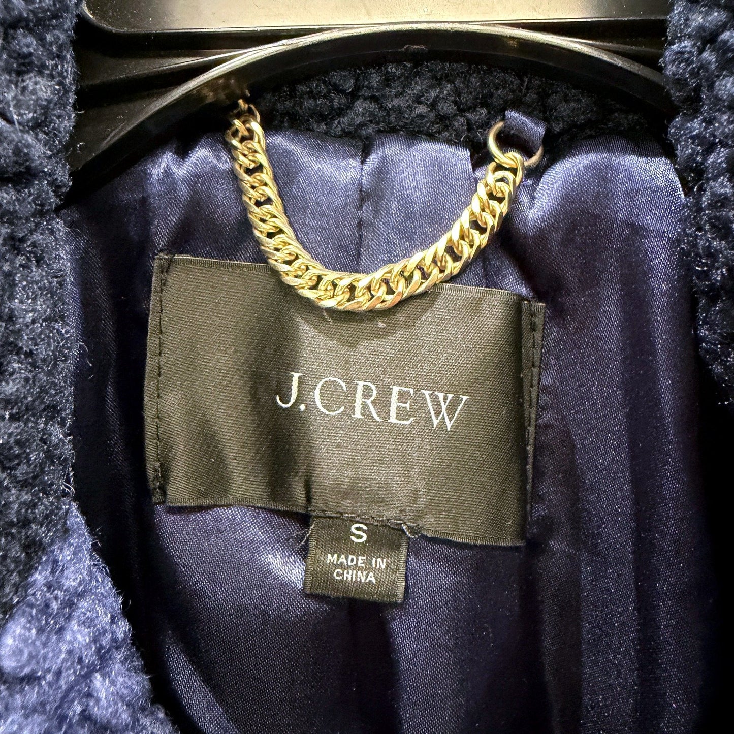 J.Crew Womens Teddy Sherpa Colourblock Topcoat Multi Color Size S