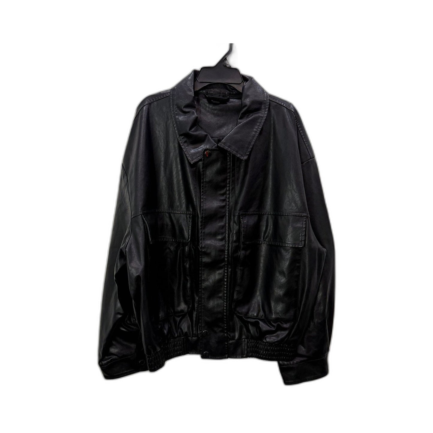 Alice in the Eve Womens Faux Leather Oversized Jacket Black, XS Size NEW