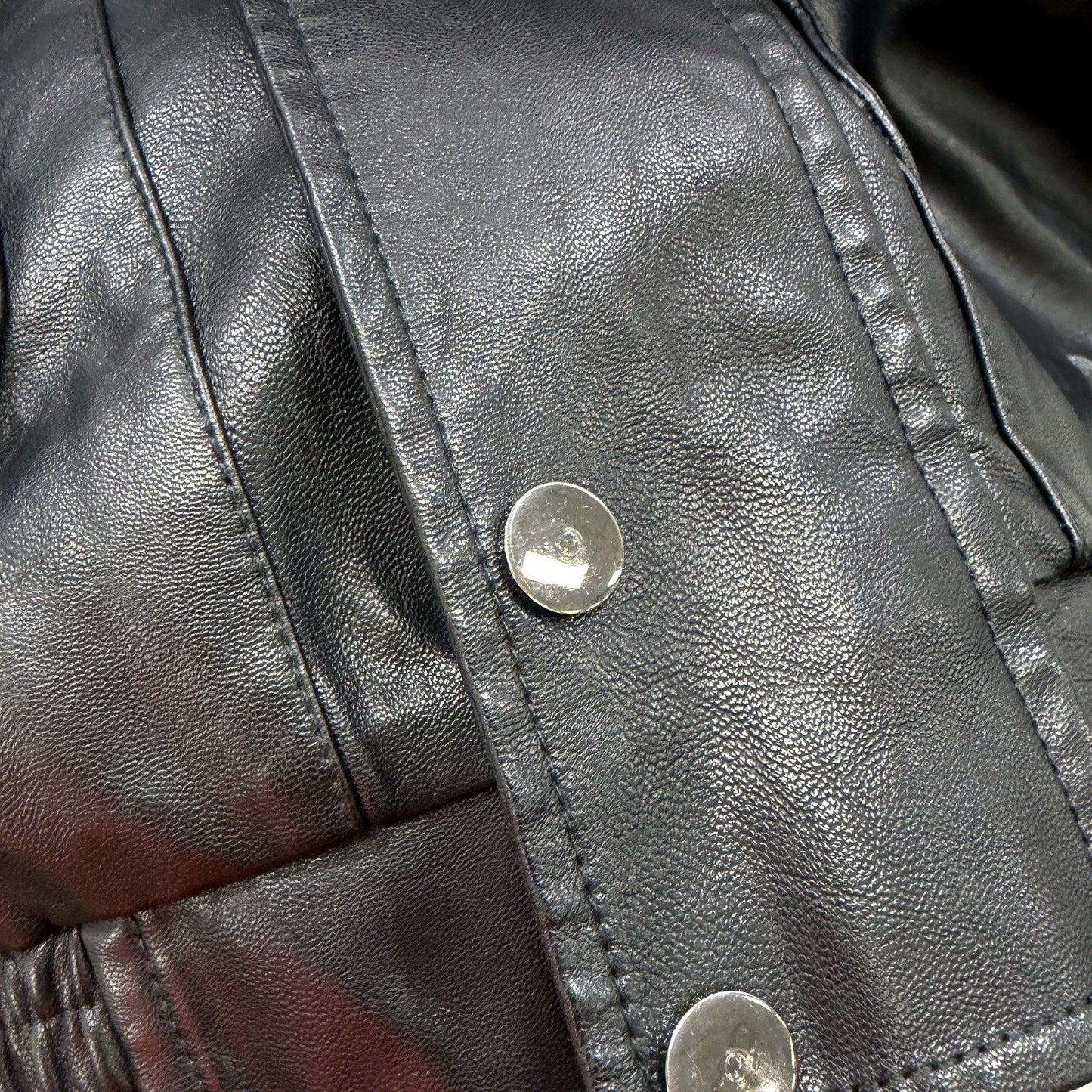 Alice in the Eve Womens Faux Leather Oversized Jacket Black, XS Size NEW