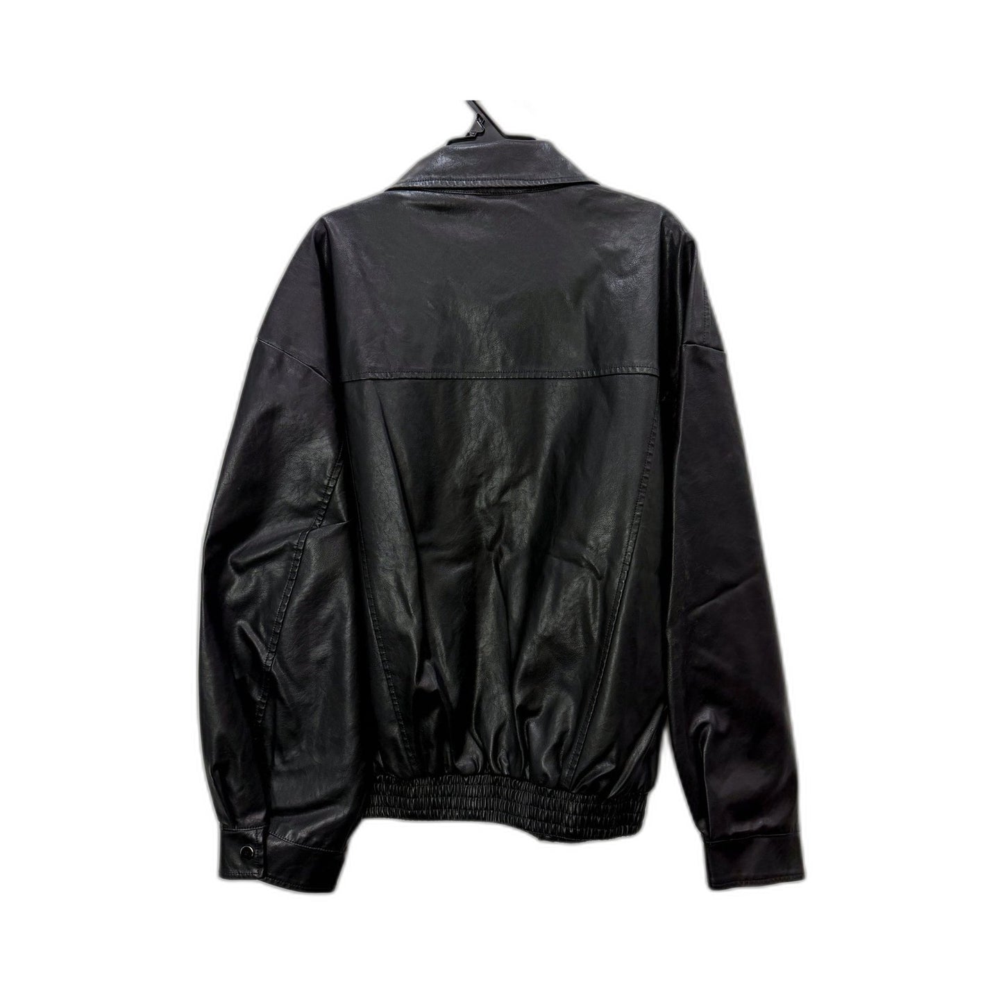 Faux Womens Leather Oversized Jacket in Black by Alice the eve. Size M NEW