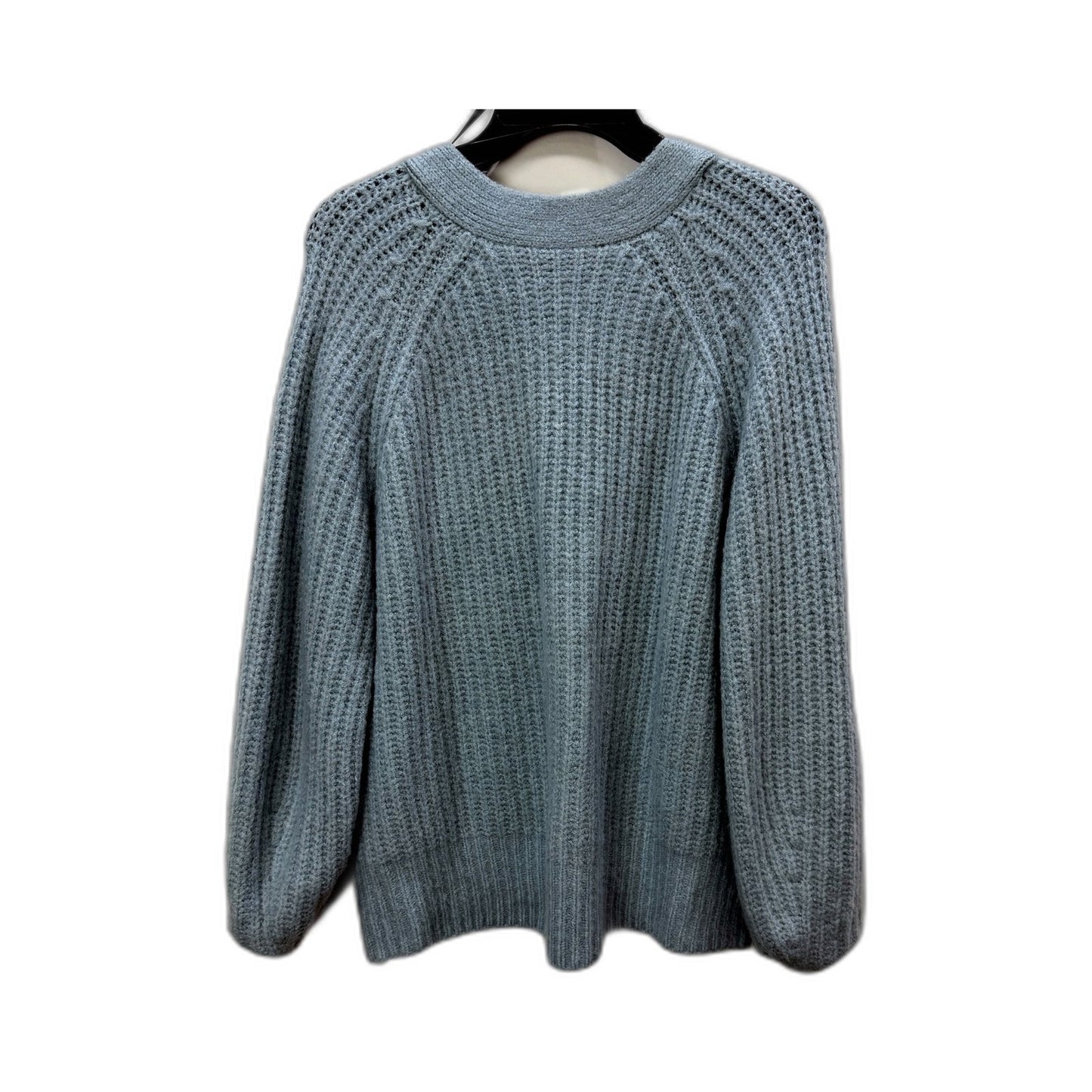Decjuba Womens Button Down Knit Sweater Light Blue Soft Blend Size Large