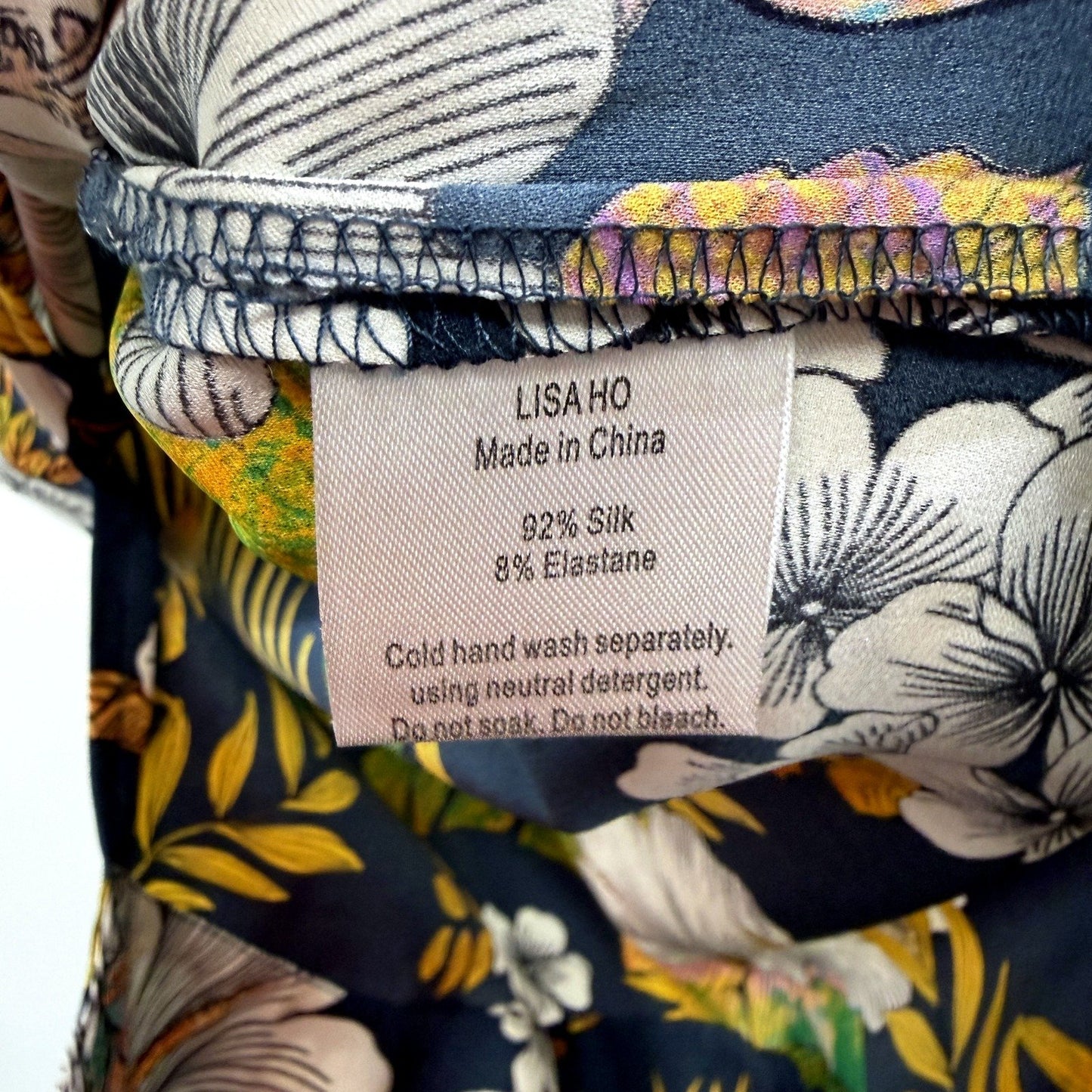 Lisa Ho Womens Sleeveless Floral Silk Blouse in Multi Color & - Size 8