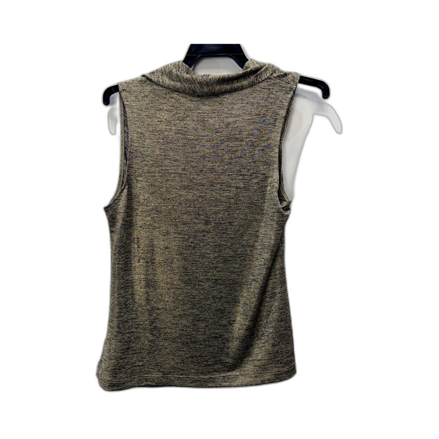 Carla Zampatti Womens Sleeveless Cowl Neck Pullover Sweatshirt Dark Gold Size S