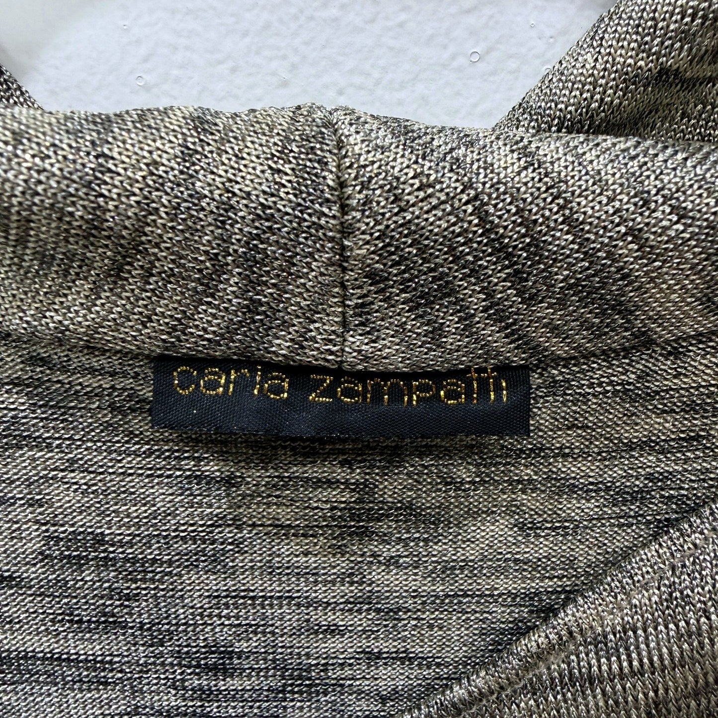 Carla Zampatti Womens Sleeveless Cowl Neck Pullover Sweatshirt Dark Gold Size S