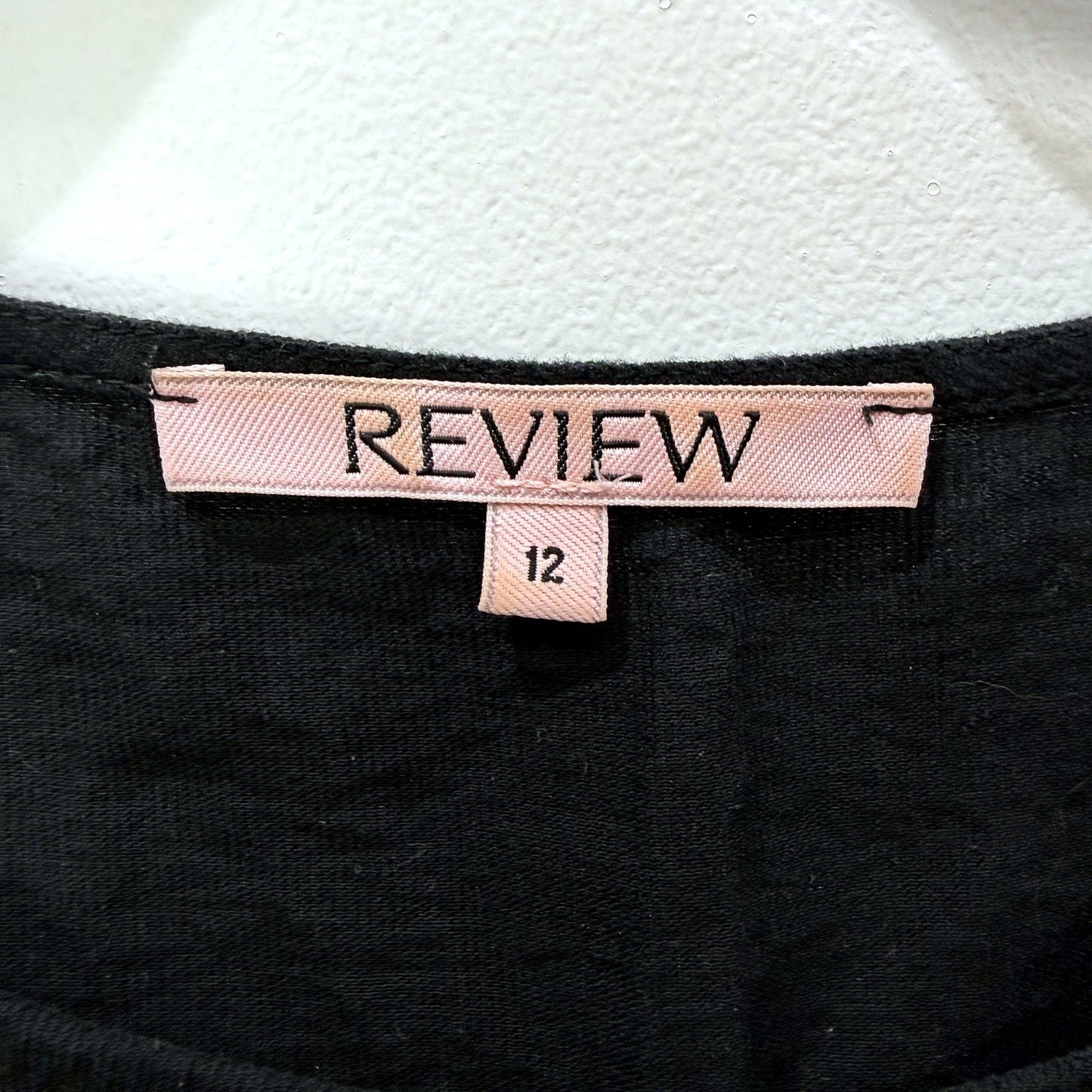 Floral Embroidered Trim Pullover Blouse Womens in Black - Size 12