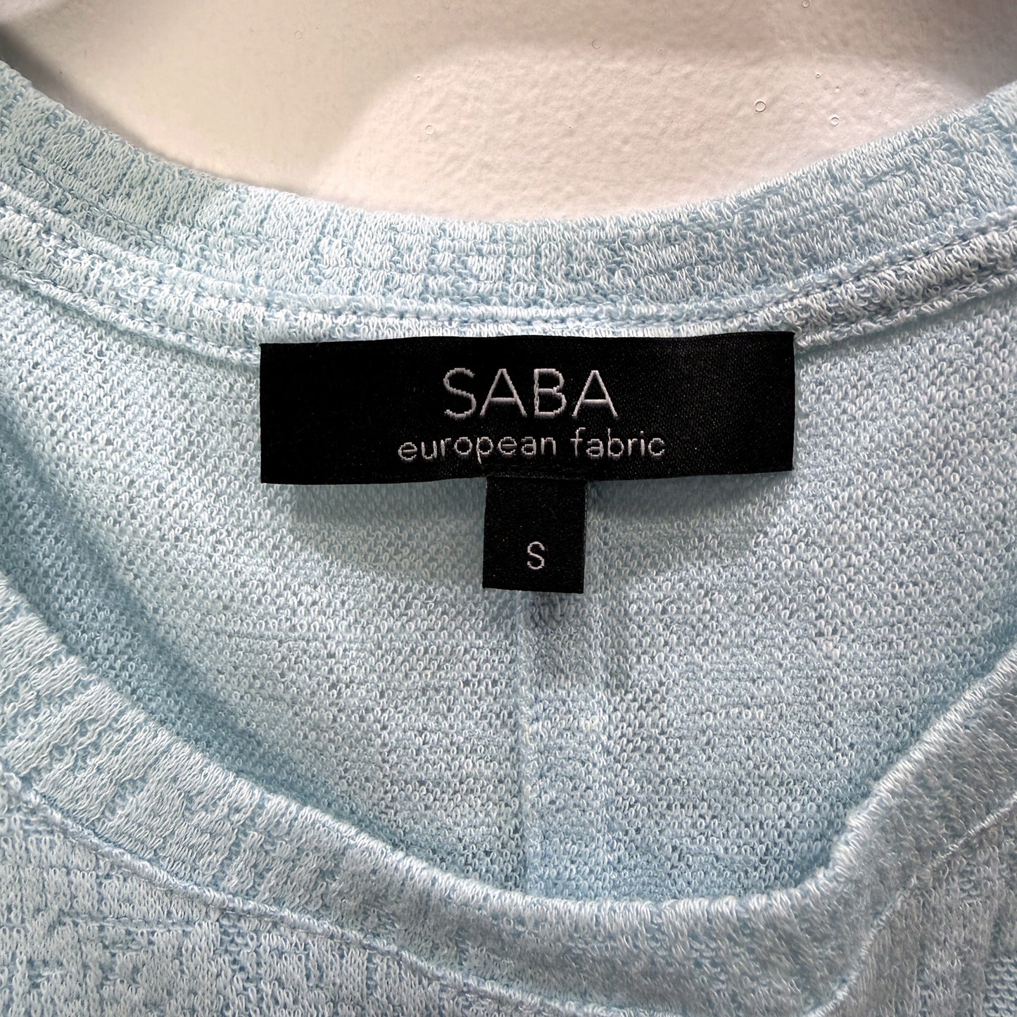 SABA Womens Sleeveless Knotted Front Sky Blue Top - Petite Size S