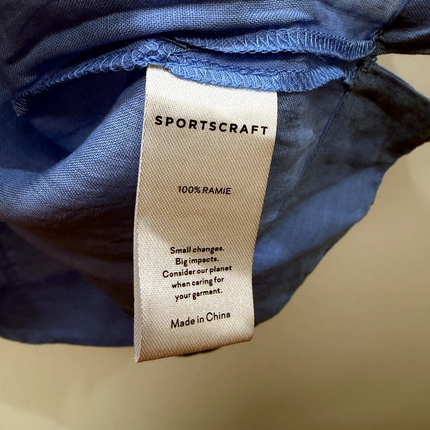 Sportscraft Womens Blue Puff Sleeve Relaxed Pullover Blouse Size 16 NEW