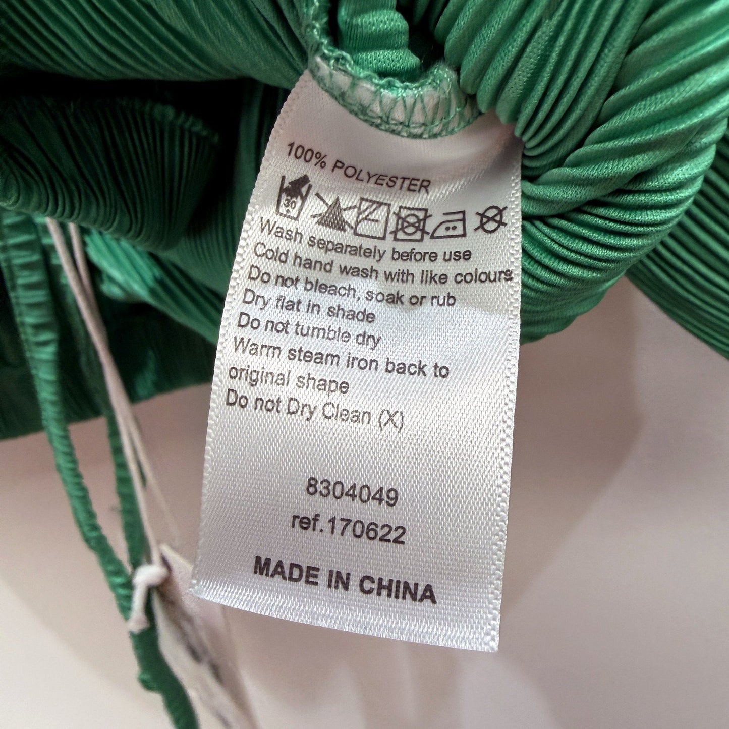 Jorge Womens Green Pleated Hannah Crop Top Size 14 NEW