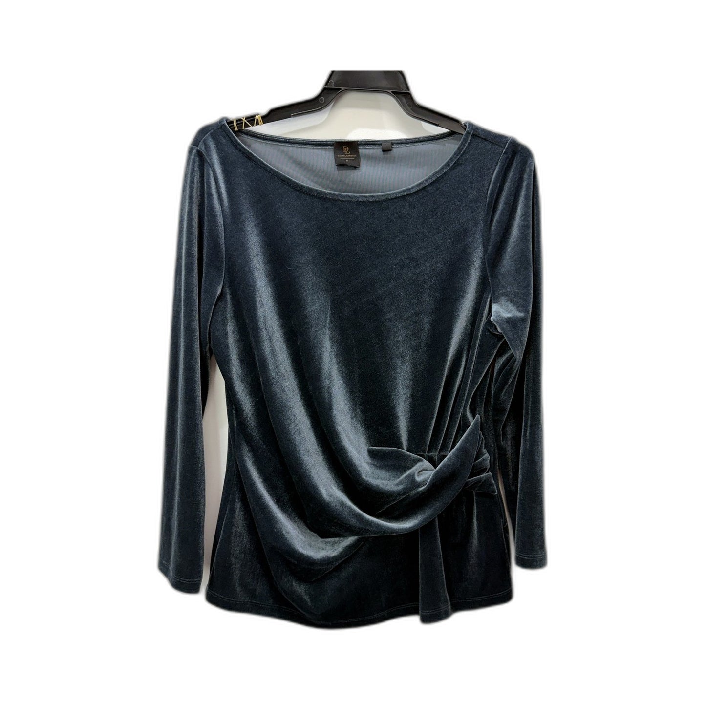 David Lawrence Womens Velvet shirt in Dark Gray, Size M