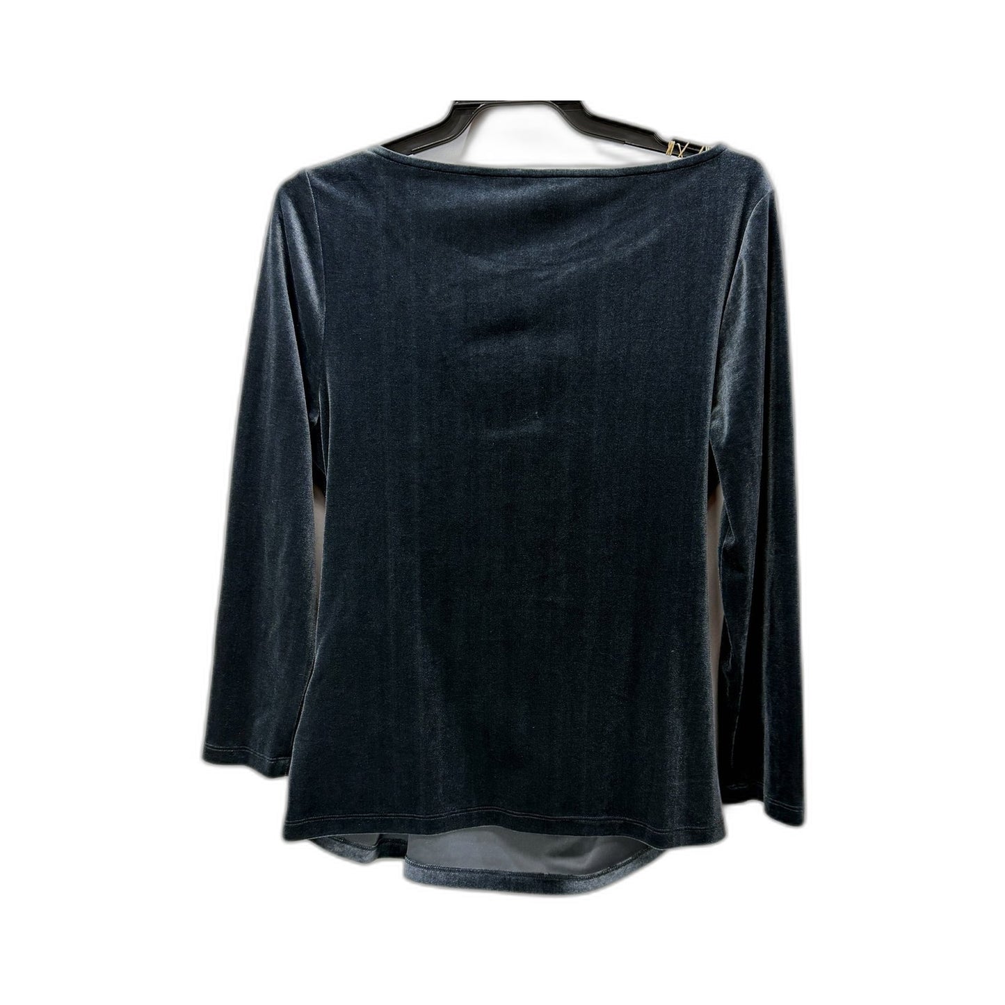 David Lawrence Womens Velvet shirt in Dark Gray, Size M