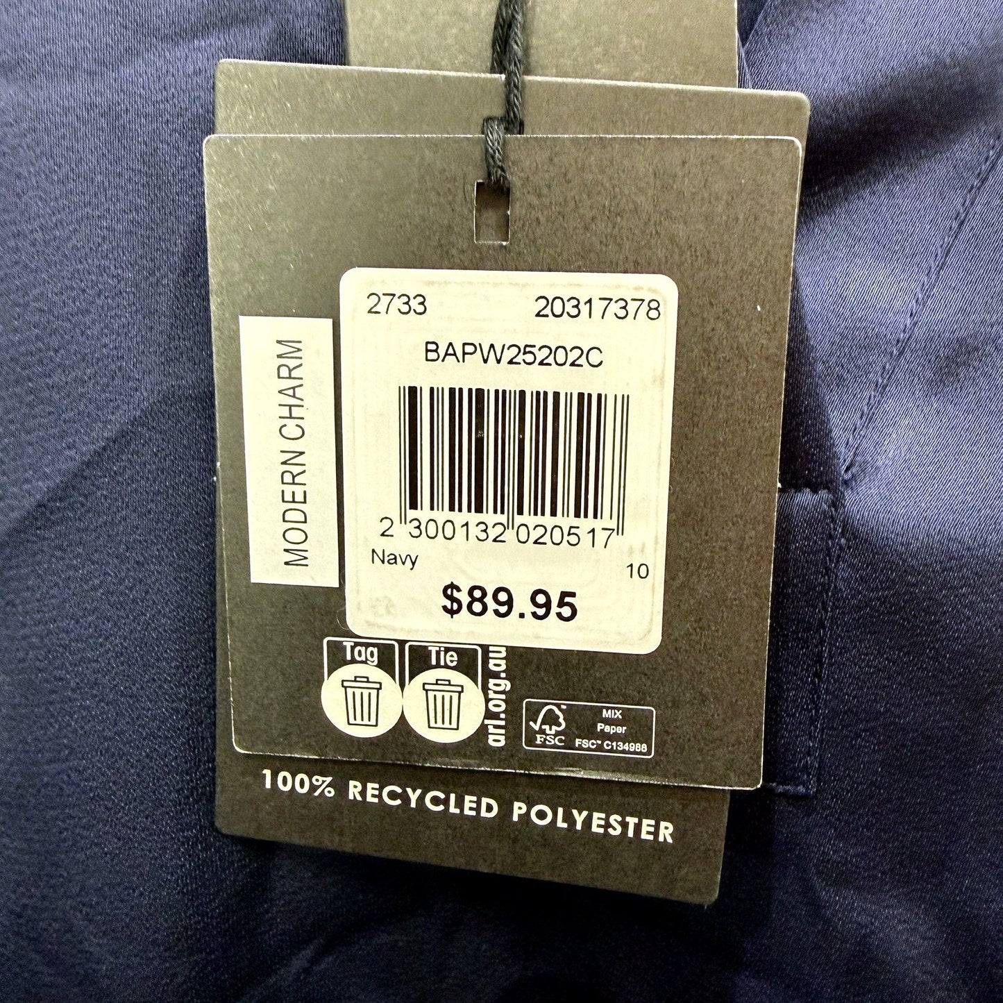Basque Womens Navy Puff Sleeve Button Cuff Petite Blouse Size 10 NEW