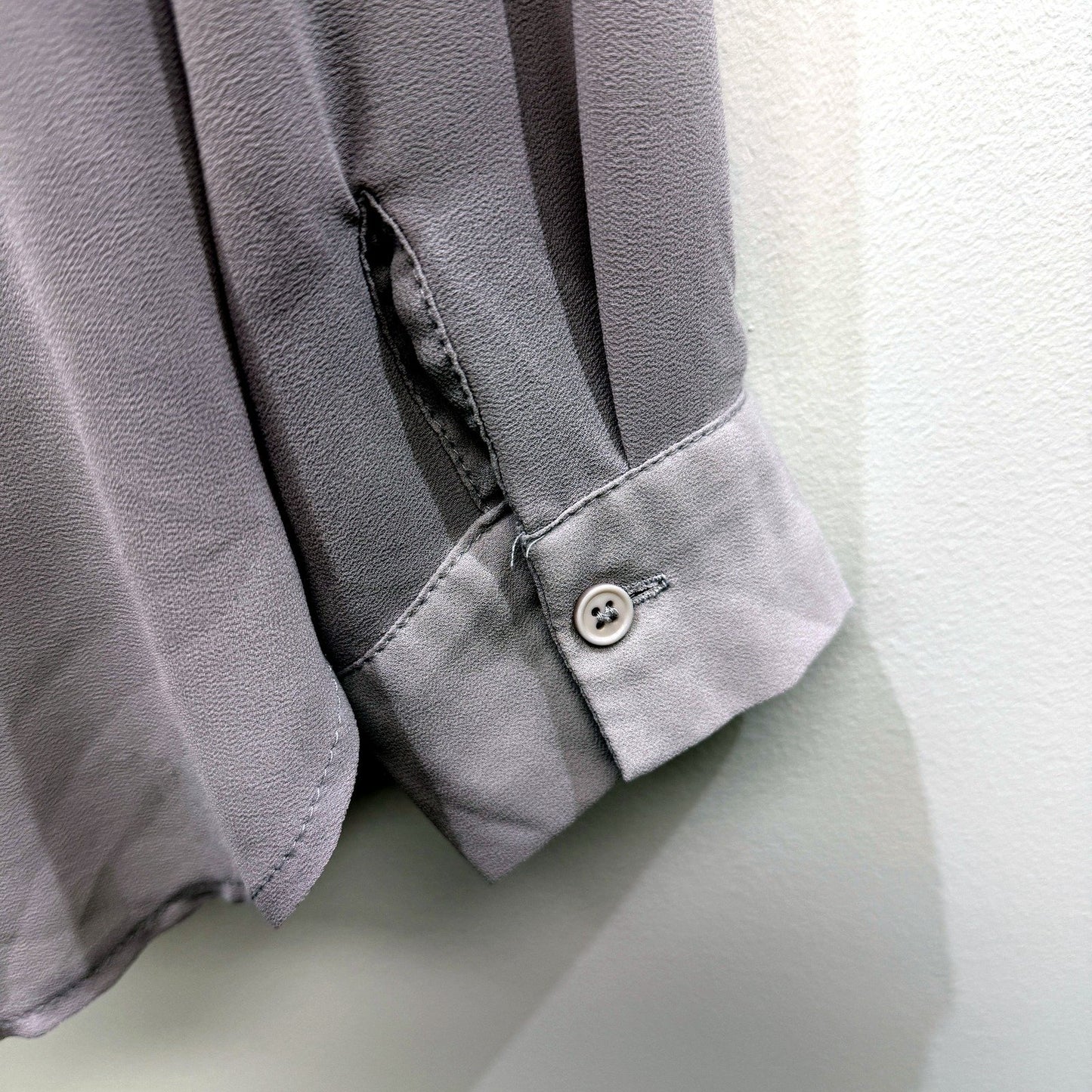 Reissemporium Womens Gray Lightweight Blouse Casual Polyester Top Size S