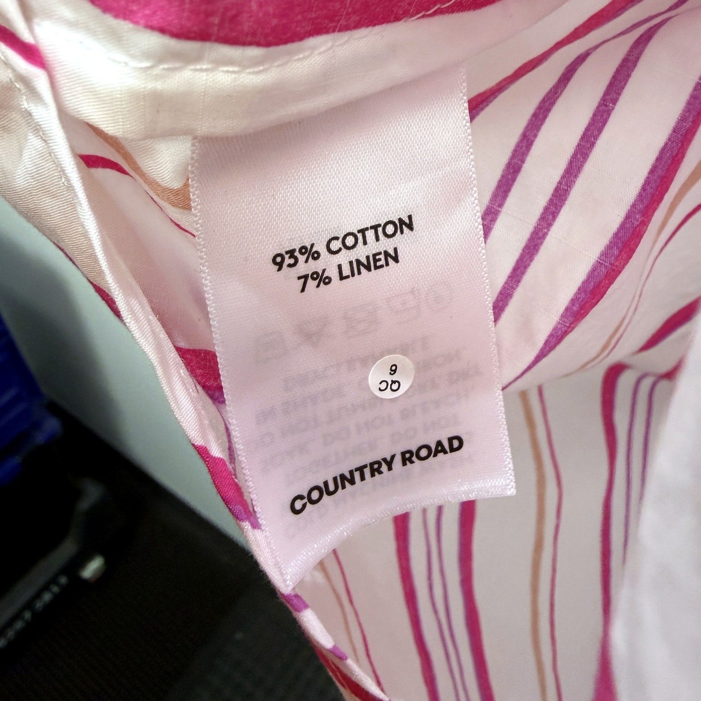 Country Road Womens Striped Tunic Lightweight Cotton Linen Antique Sz 10 NEW