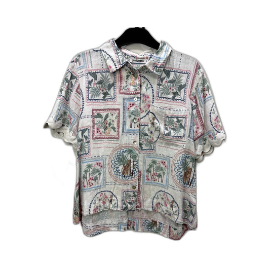Just Jeans Womens Floral Print Button-Down Shirt in Size 8 - Multicolor