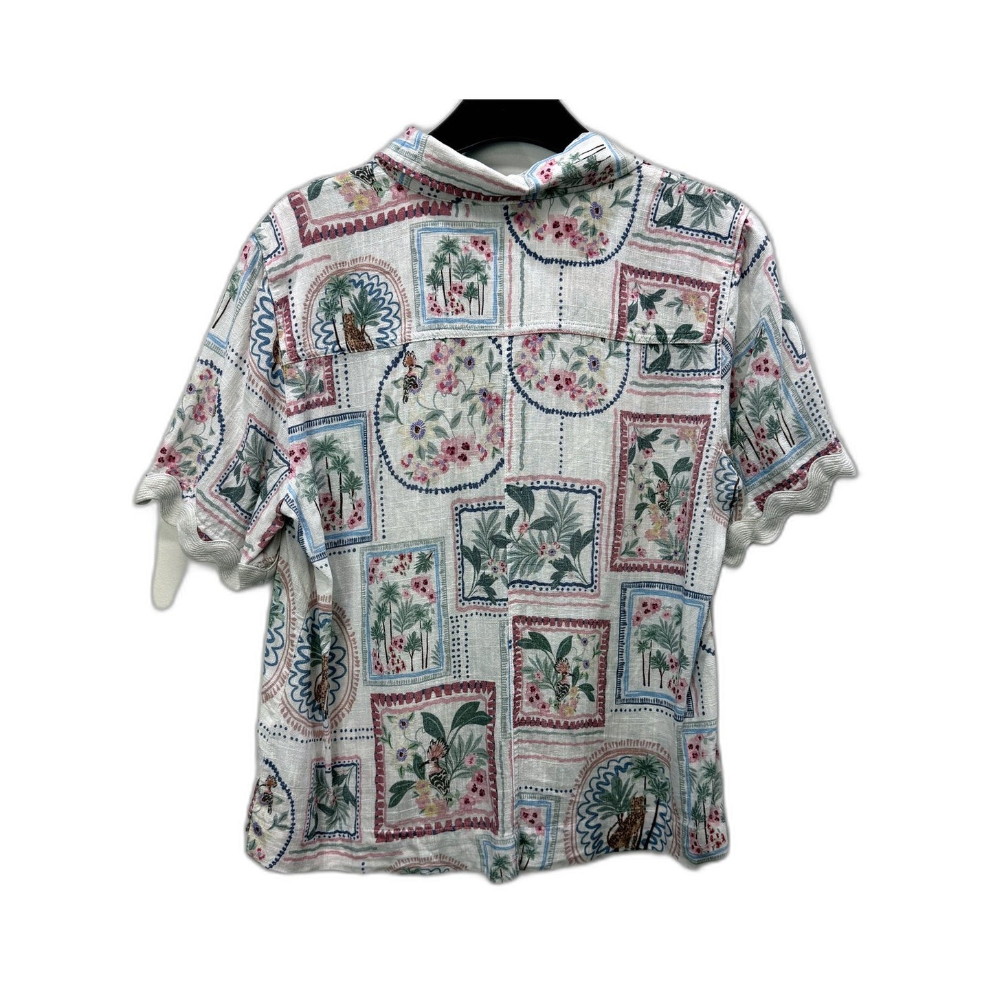 Just Jeans Womens Floral Print Button-Down Shirt in Size 8 - Multicolor