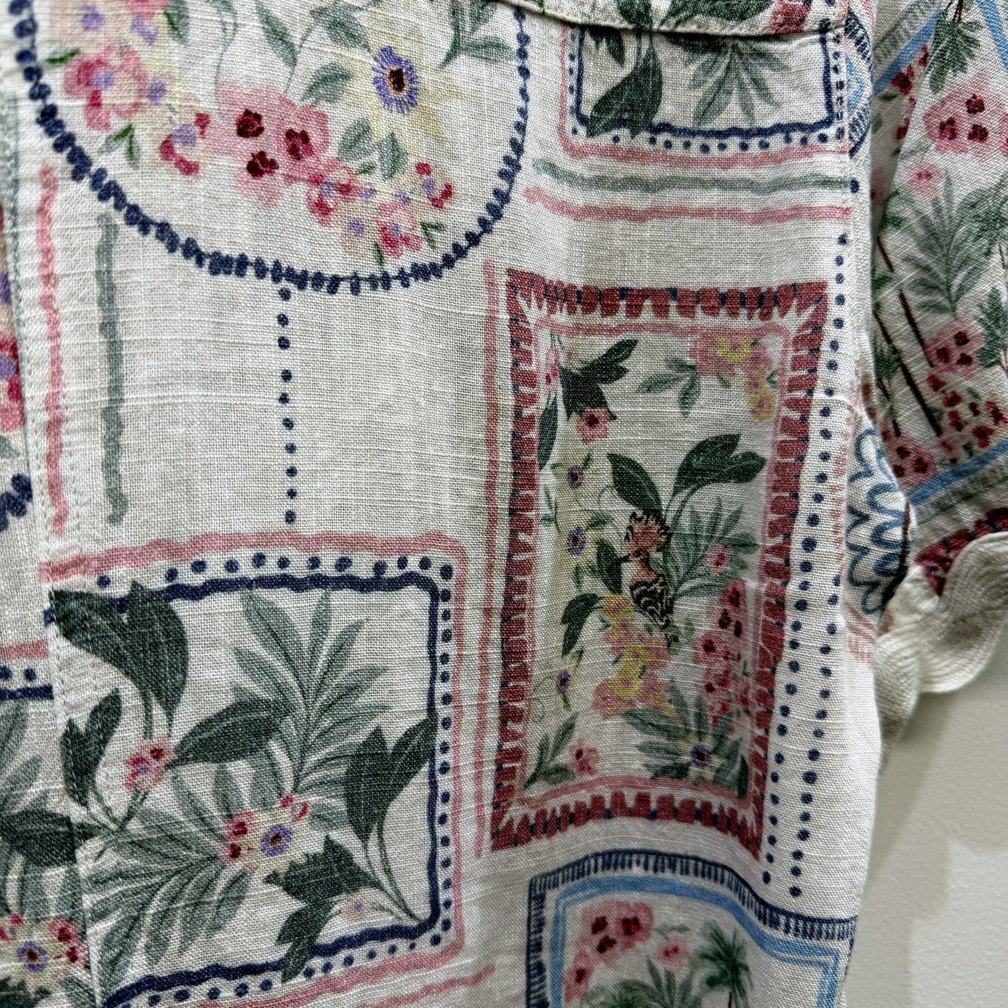 Just Jeans Womens Floral Print Button-Down Shirt in Size 8 - Multicolor