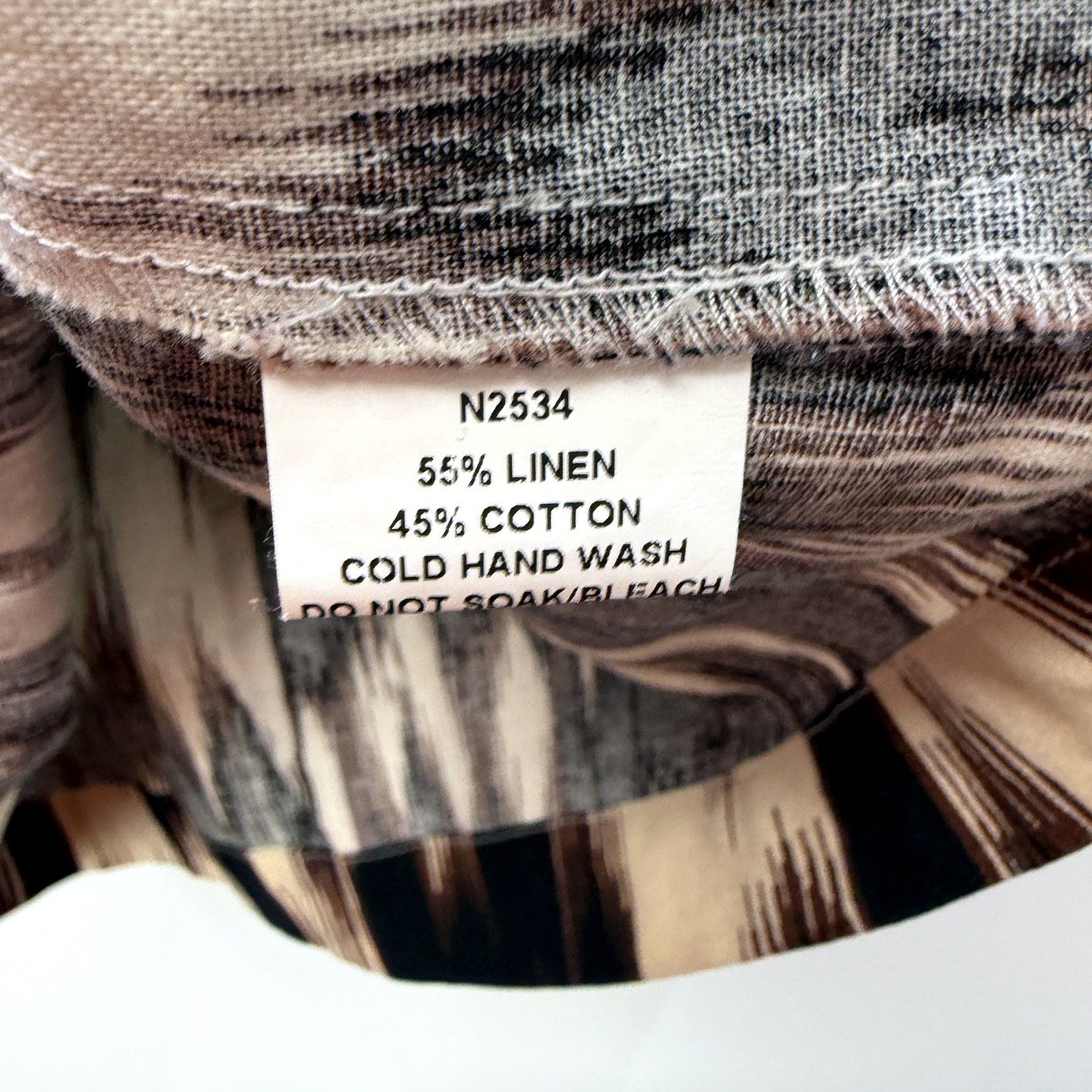 Noni B Womens Linen Cotton Ikat Print Jacket Multi Color Size Large