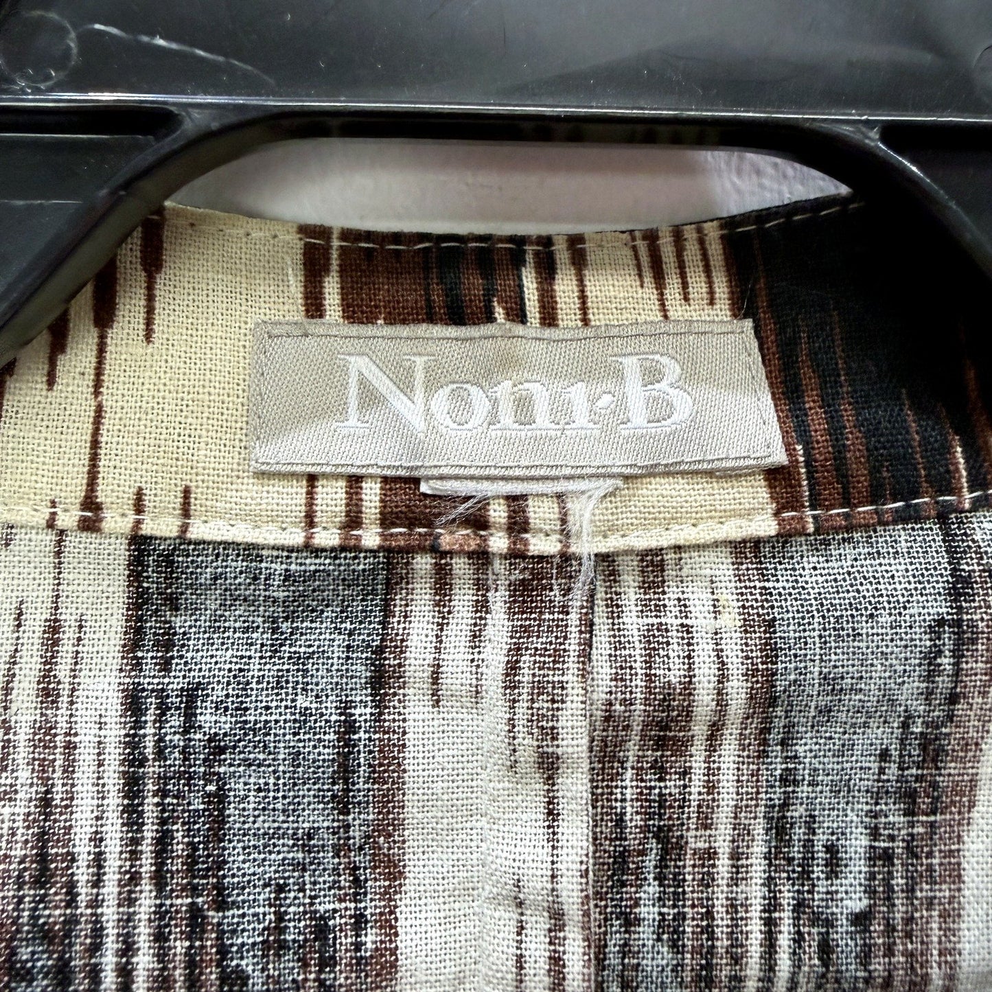 Noni B Womens Linen Cotton Ikat Print Jacket Multi Color Size Large
